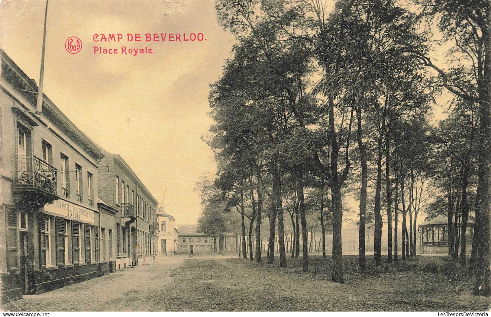 BELGIQUE - Bourg Léopold - Camp De Beverloo - Vue Sur La Place Royale - Carte Postale Ancienne - Leopoldsburg (Camp De Beverloo)