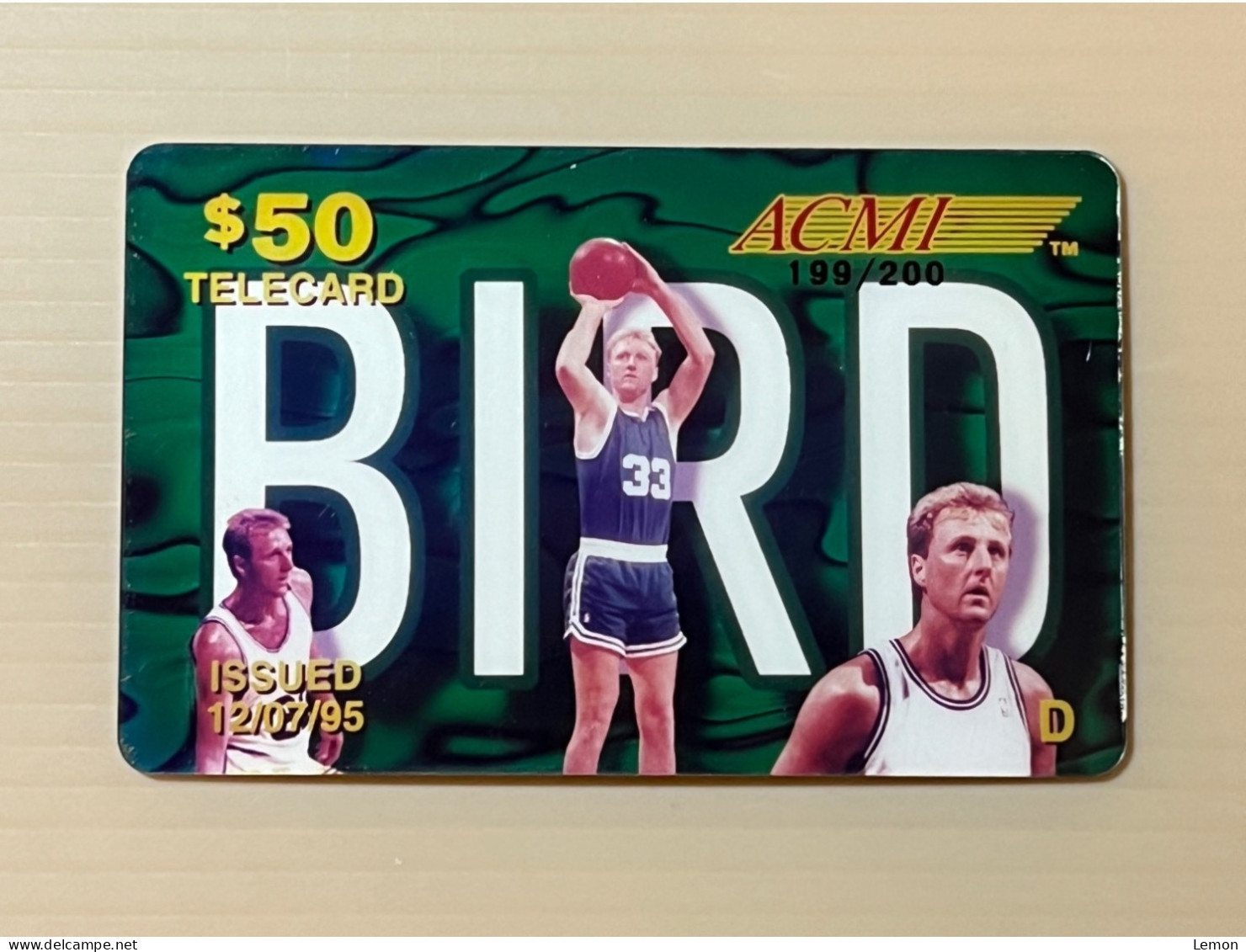 Mint USA UNITED STATES America ACMI Prepaid Telecard Phonecard, Larry Bird Series $50 Card (200EX), Set Of 1 Mint Card - Collections