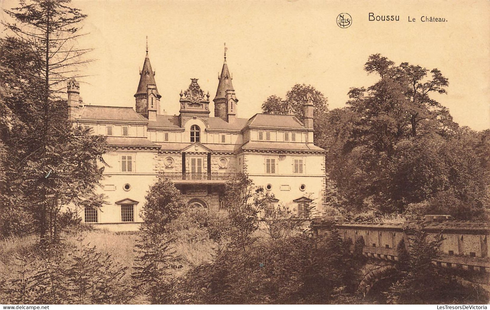 BELGIQUE - Boussu (Centre) - Vue Sur Le Château - Carte Postale Ancienne - Boussu