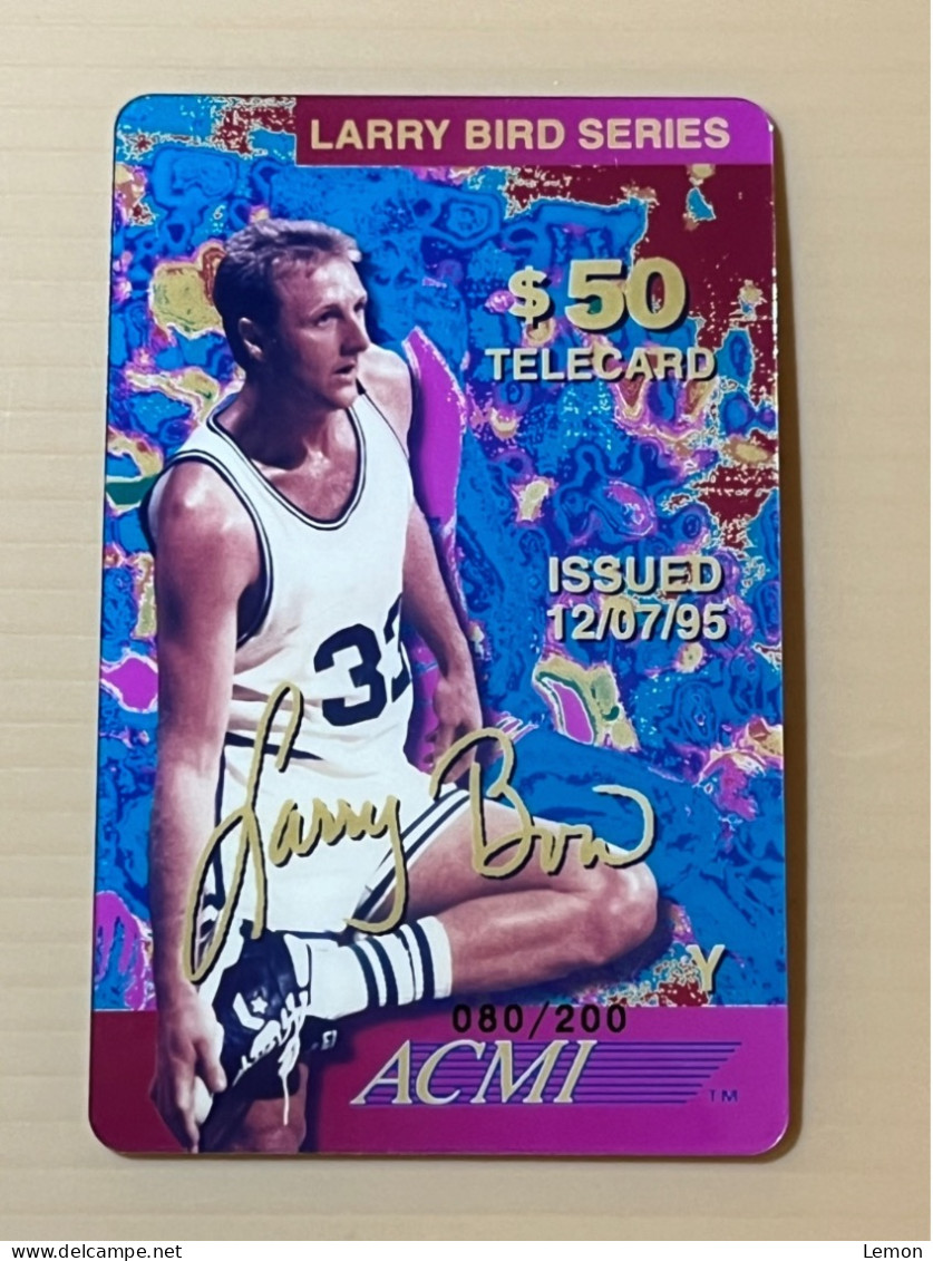 Mint USA UNITED STATES America ACMI Prepaid Telecard Phonecard, Larry Bird Series $50 Card (200EX), Set Of 1 Mint Card - Sammlungen