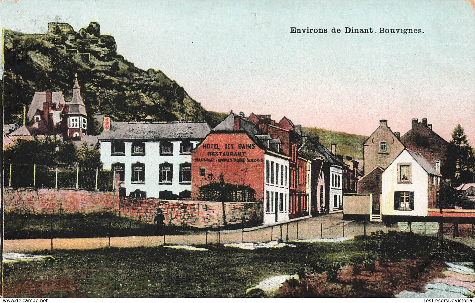 BELGIQUE - Dinant - Bouvignes - Vue Sur L'hôtel Des Bains Et Ses Alentours - Colorisé - Carte Postale Ancienne - Dinant