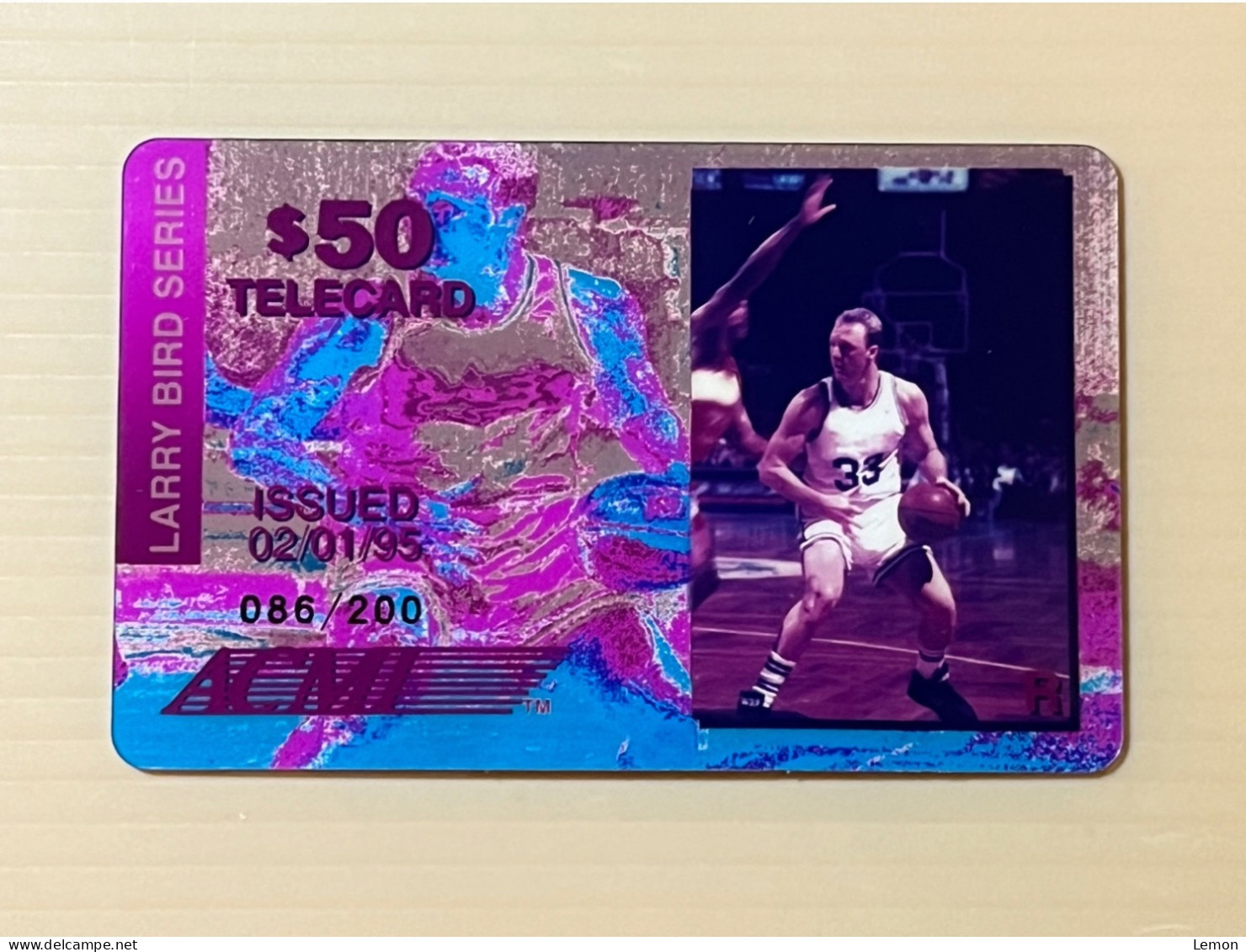 Mint USA UNITED STATES America ACMI Prepaid Telecard Phonecard, Larry Bird Series $50 Card (200EX), Set Of 1 Mint Card - Colecciones