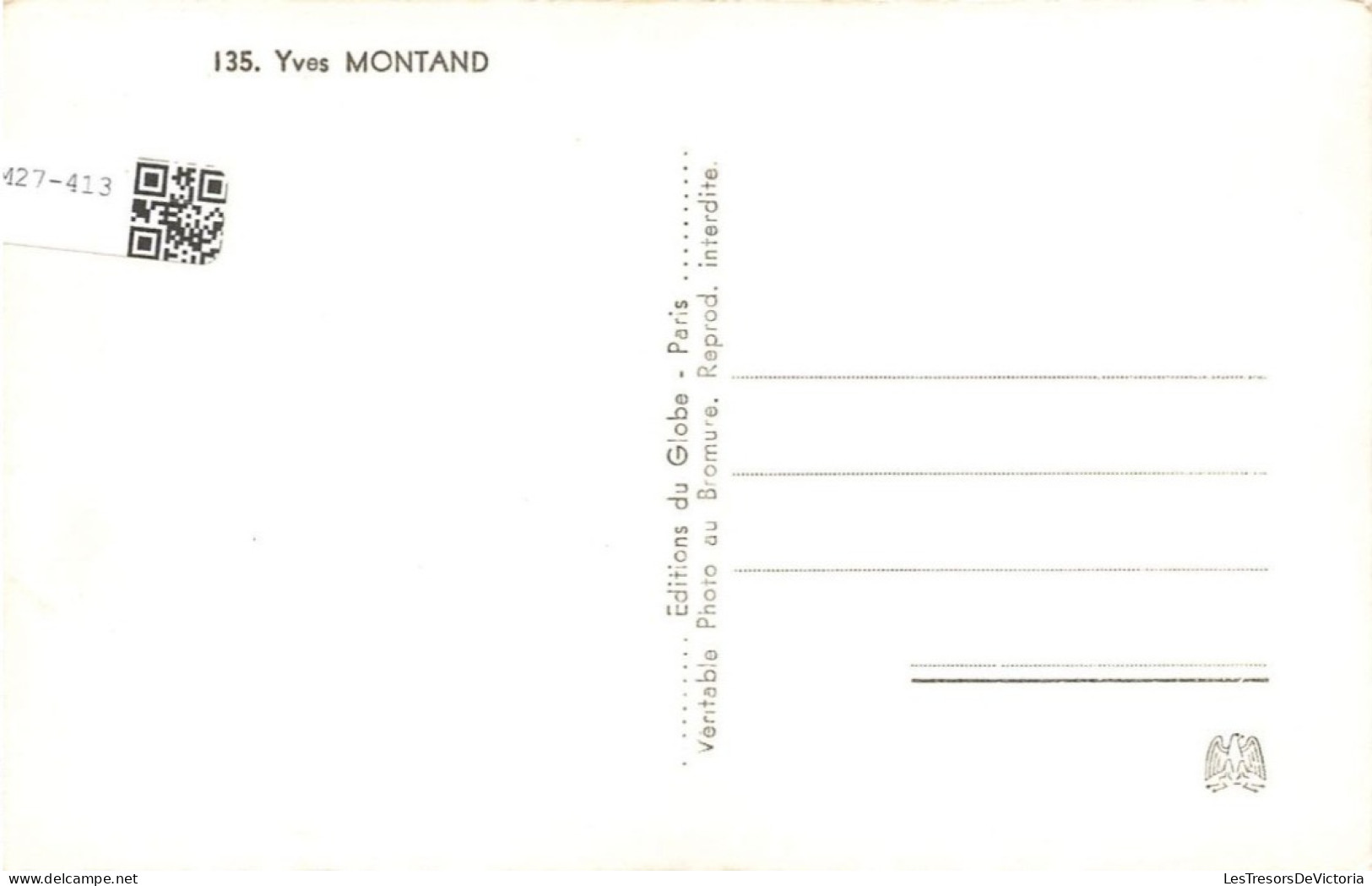 CELEBRITE - Yves Montand - Chanteur - Carte Postale - Autres & Non Classés