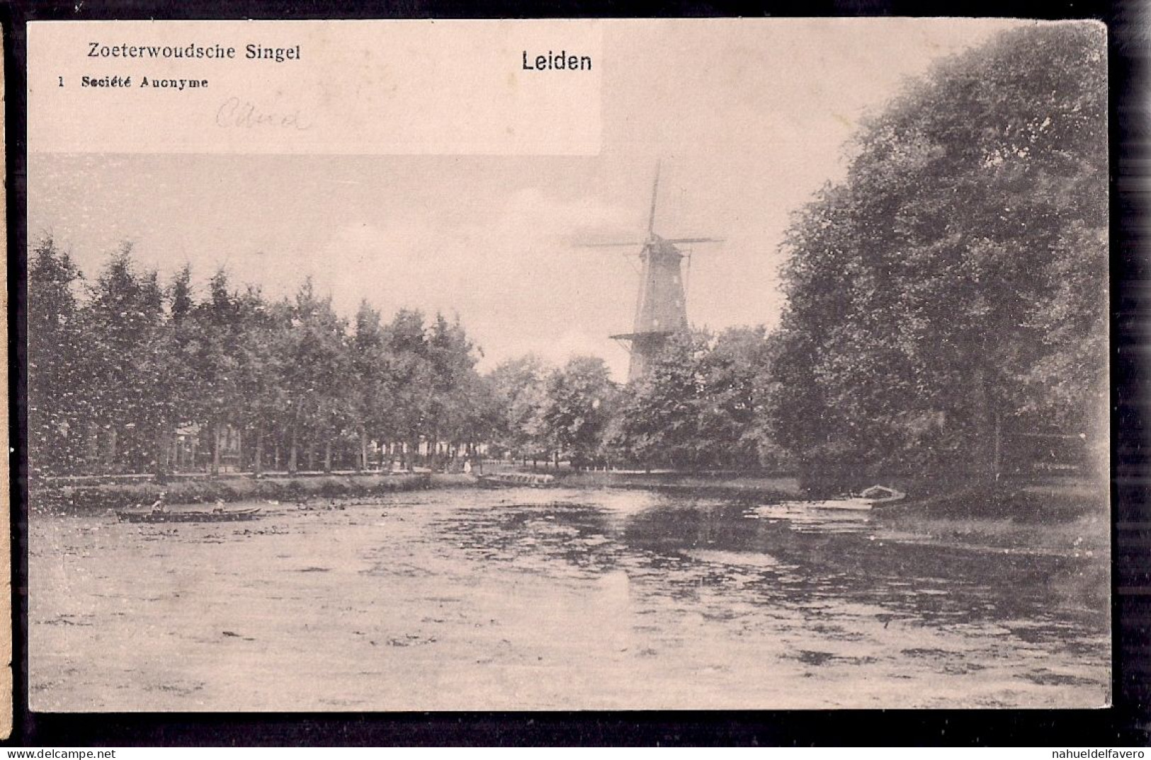 Ansichtkaart Van Leiden Rivier- En Molenvisum, Ongebruikt - Leiden