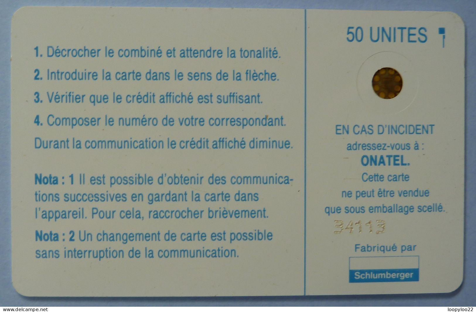 BURKINA FASO - Chip - 1st Issue - 50 Units - 1992 - Onatel - 34113 - Used - Burkina Faso