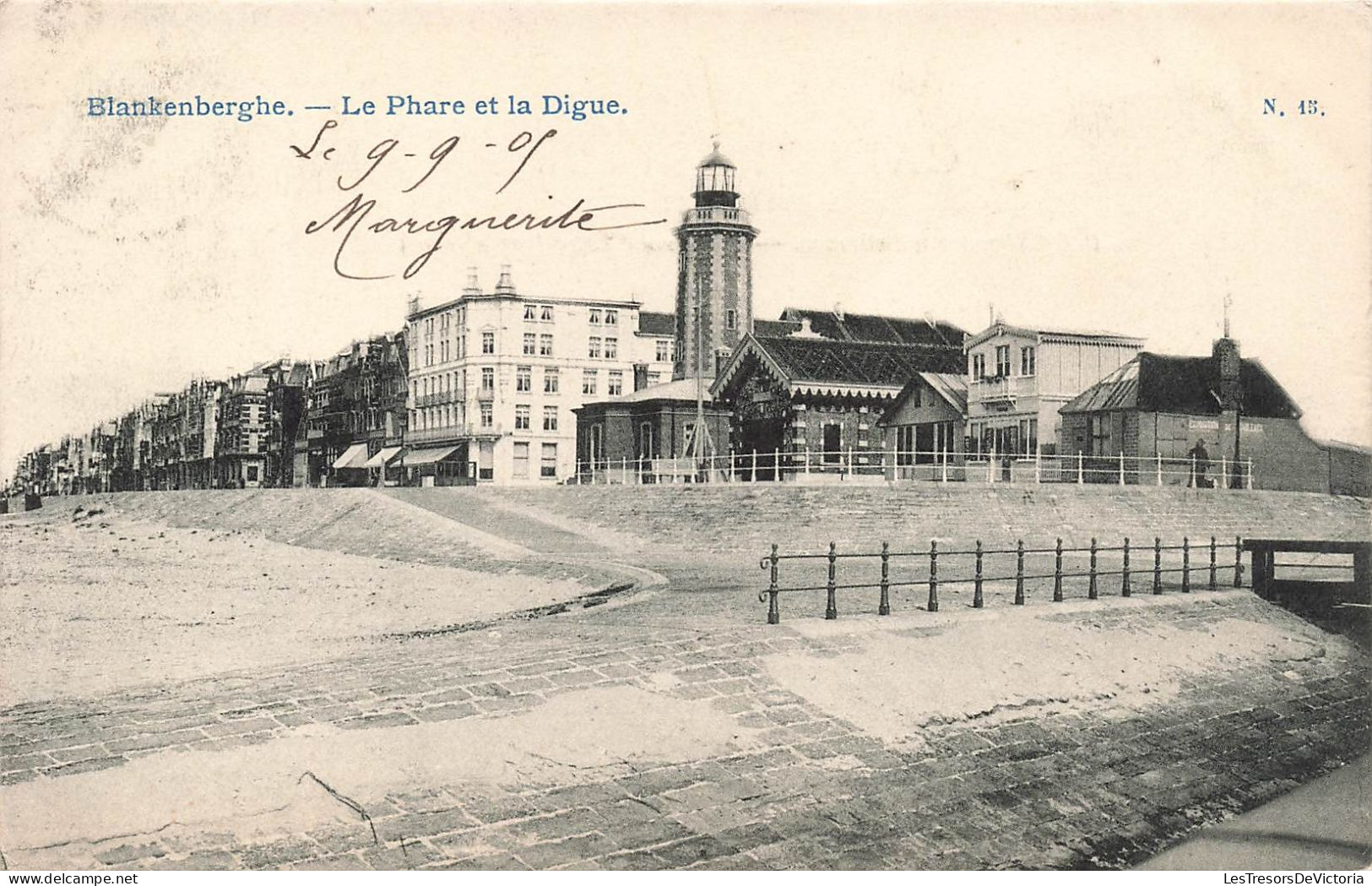 BELGIQUE - Blankenberge - Le Phare Et La Digue - Carte Postale Ancienne - Blankenberge