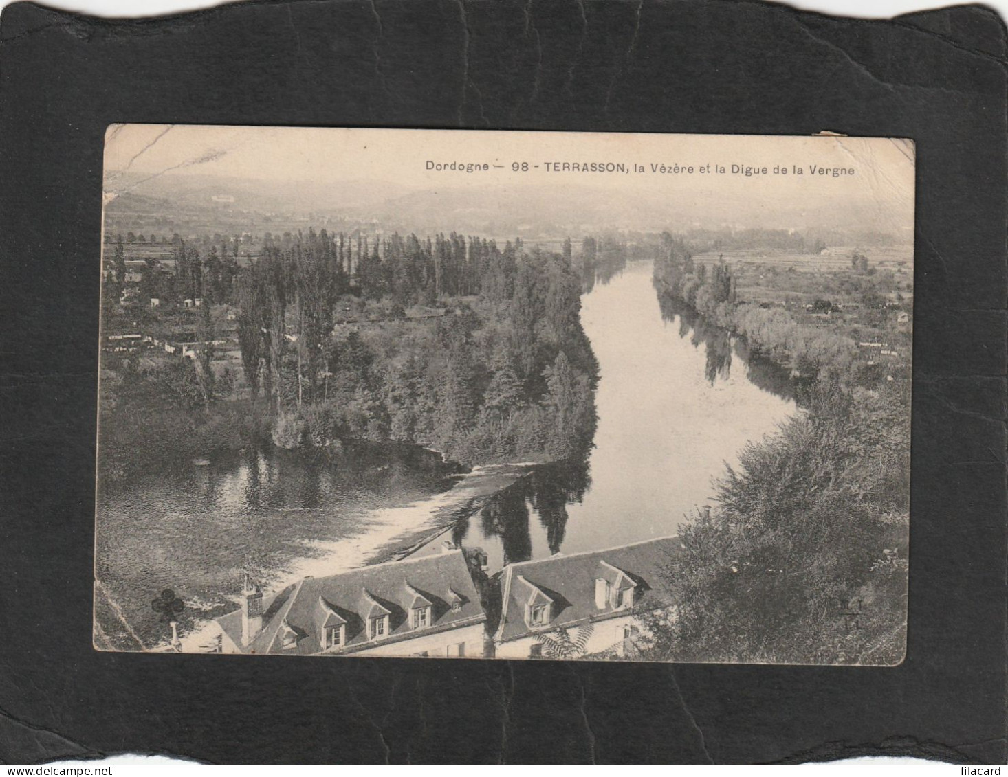 125904        Francia,     Terrasson,   La  Vezere  Et  La  Digue  De La  Vergne,  VG - Terrasson-la-Villedieu