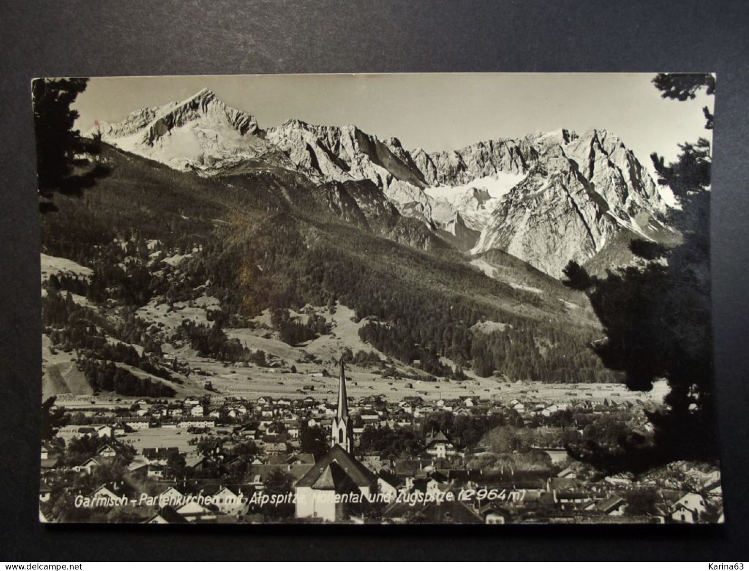 Germany - Allemagne - Gamish - Partenkirchen - Mit Alpspitze, Zugspitze - Mountains - CP - Photo - Used With Stamp - Cork