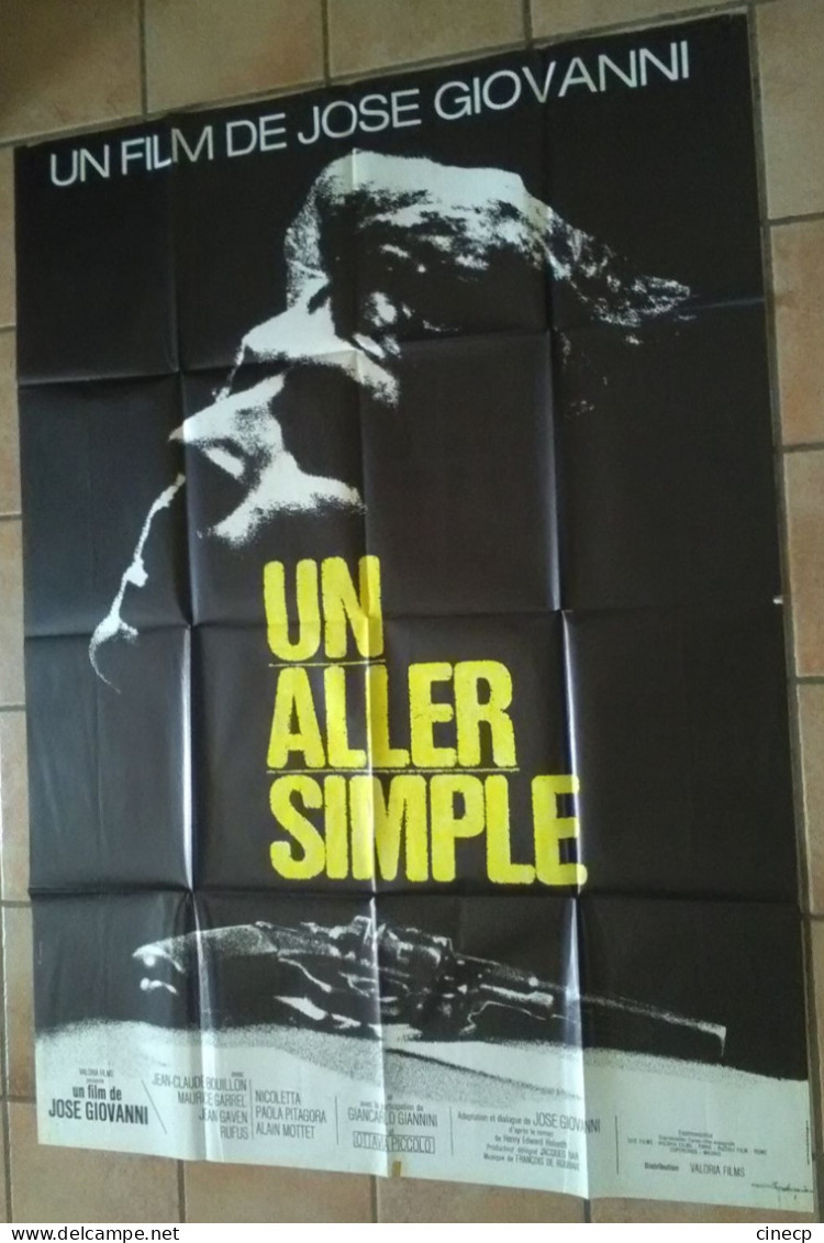 AFFICHE CINEMA FILM UN ALLER SIMPLE José GIOVANNI Jean-Claude BOUILLON 1971 TBE FERRACCI POLICIER - Affiches & Posters