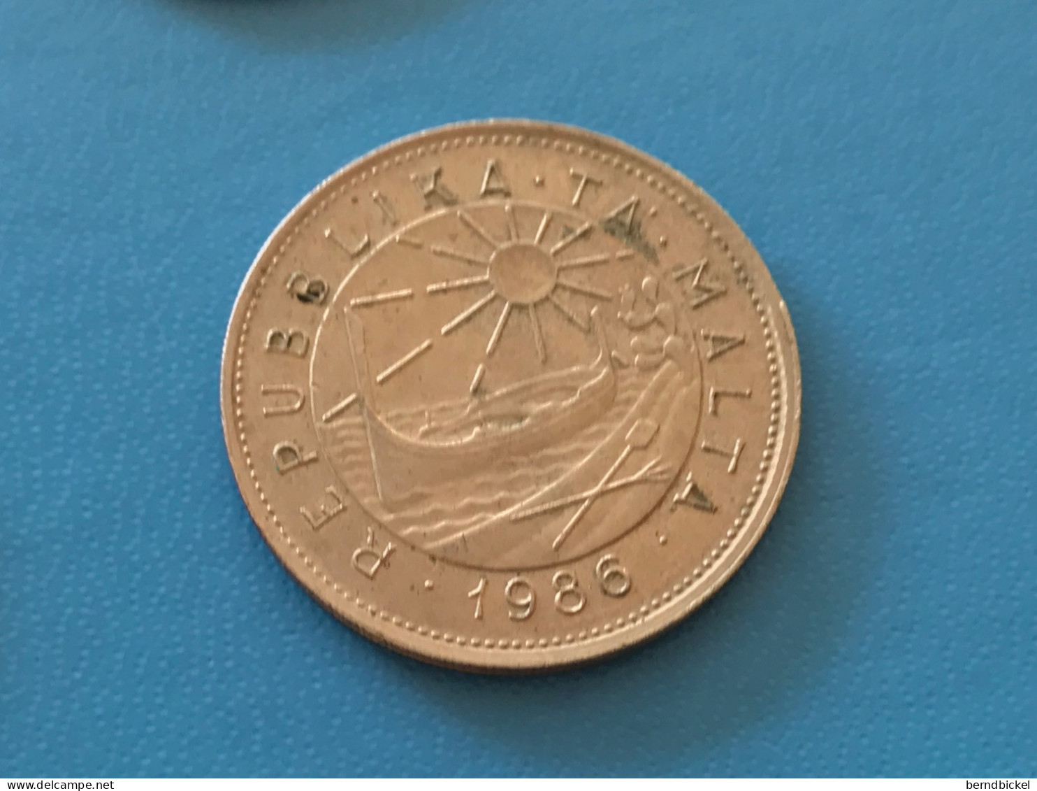 Münze Münzen Umlaufmünze Malta 25 Cent 1986 - Malte