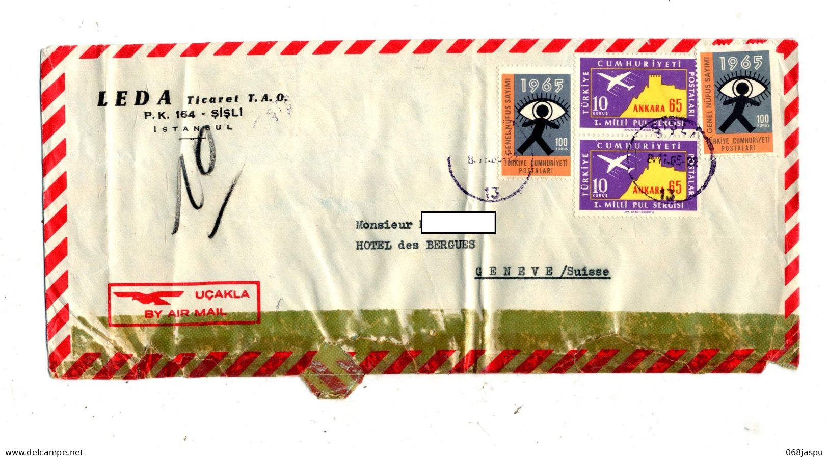 Lettre Cachet  Sisli Sur Avion - Lettres & Documents