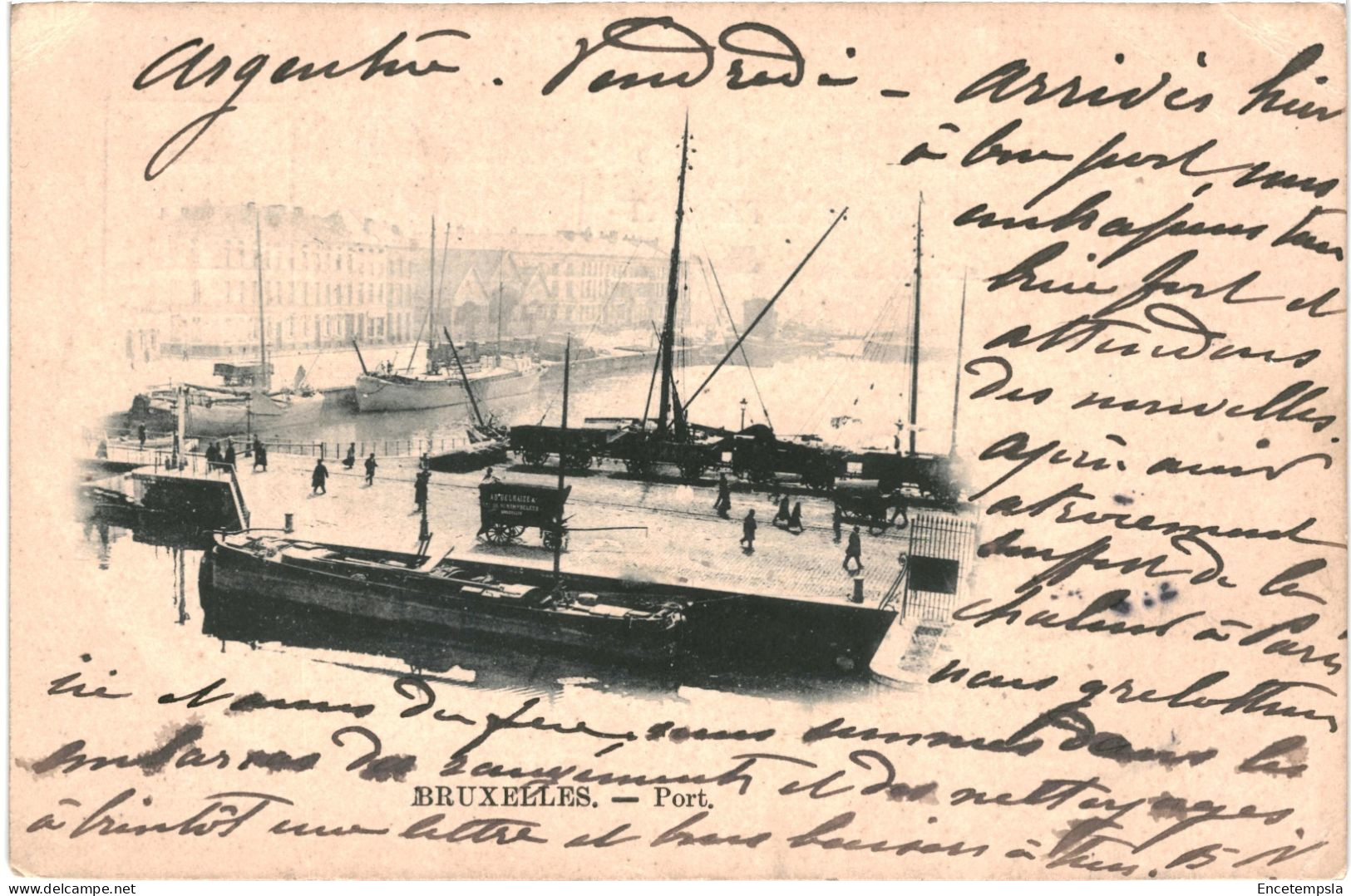 CPA  Carte Postale Belgique Bruxelles Le Port 1905VM74818ok - Transport (sea) - Harbour