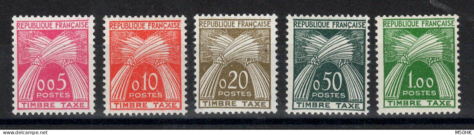 Taxe YV 90 à 94 N** MNH Luxe , Gerbes En NF Complete , Cote 70 Euros - 1960-.... Nuevos