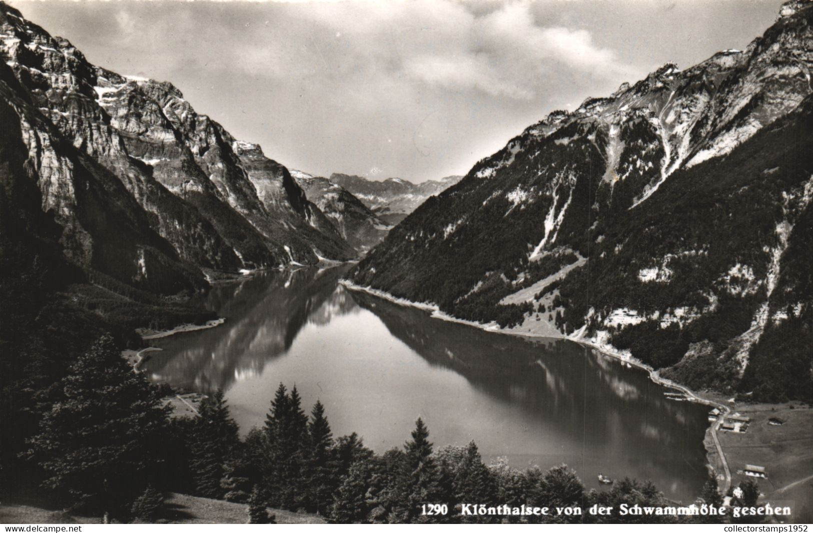 KLONTALERSEE, GLARUS, LAKE, MOUNTAIN, ARCHITECTURE, BOAT, SWITZERLAND - Sonstige & Ohne Zuordnung