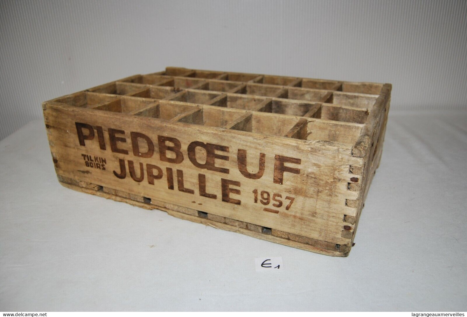 E1 Ancien Cageot - Caisse - PIEDBOEUF JUPILLE 1957 Rare - Brasserie - Alcohol
