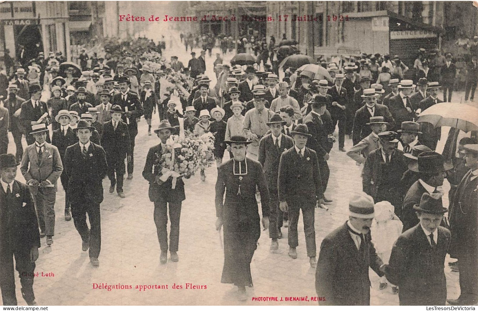 EVENEMENTS - Fêtes De Jeanne D'Arc - Délégation Apportant Des Fleurs - Animé - Carte Postale Ancienne - Autres & Non Classés