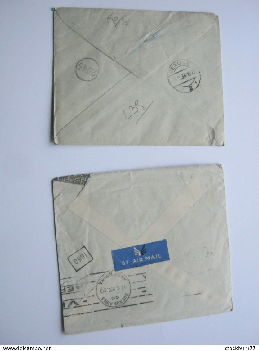 1934/36 , Flugpost - Zeppelin , 2 Briefe Nach Argentinia - Cartas & Documentos
