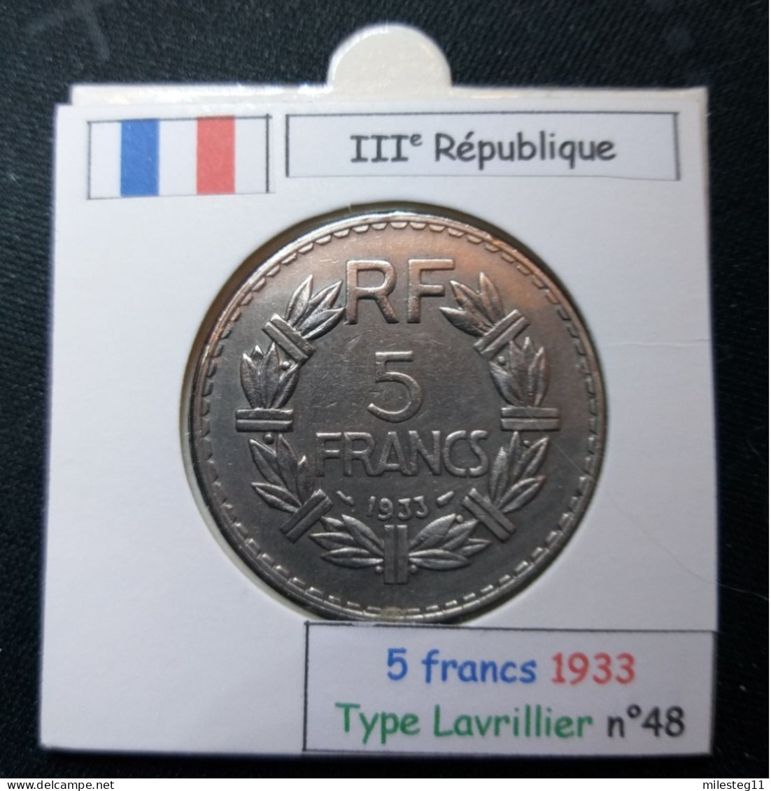 France 1933 5 Francs Type Lavrillier (réf Gadoury N°760) - 5 Francs