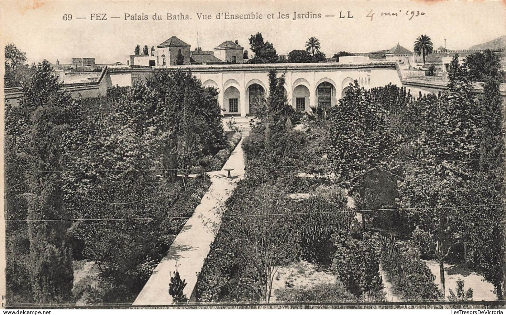 MAROC - Fez - Vue D'ensemble Du Palais Du Batha Et Les Jardins - LL - Carte Postale Ancienne - Fez