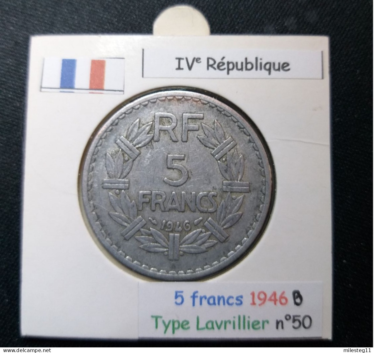 France 1946B 5 Francs Type Lavrillier (réf Gadoury N°766) - 5 Francs