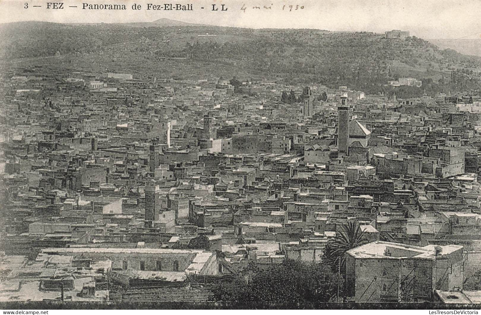 MAROC - Fez - Panorama De Fez El Bali - LL - Carte Postale Ancienne - Fez (Fès)