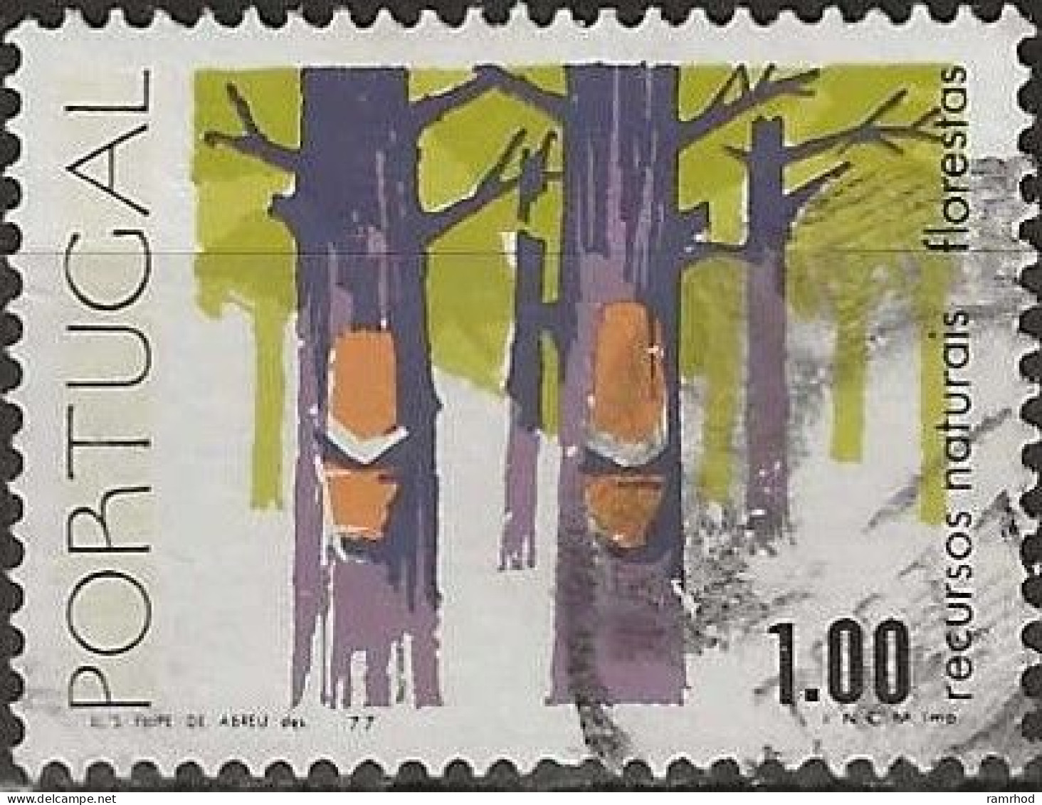 PORTUGAL 1977 Natural Resources. Forests - 1e Forest FU - Gebraucht