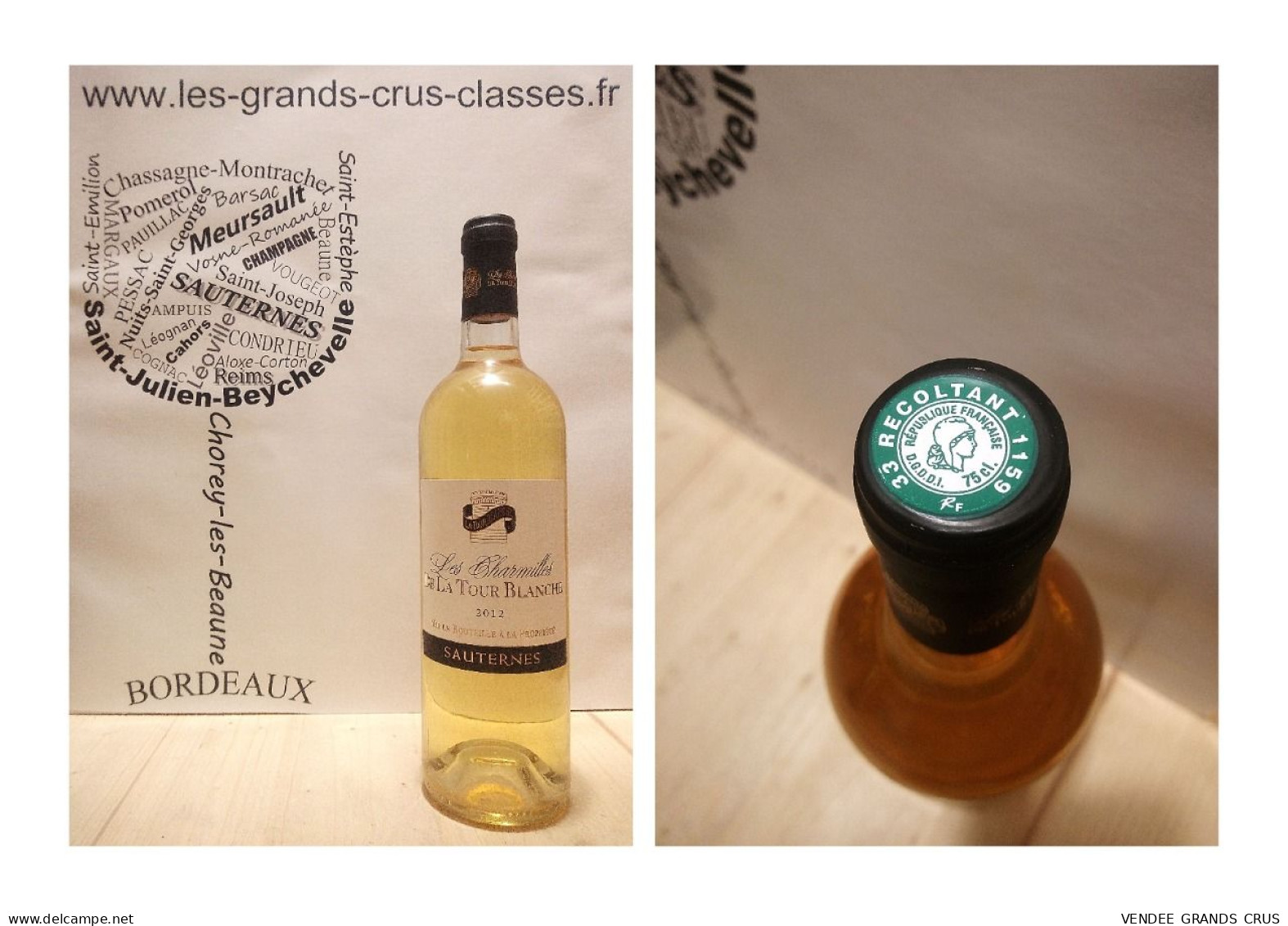 Château La Tour Blanche - Les Charmilles De La Tour Blanche 2012 - Sauternes - 1 X 75 Cl - Blanc - Wine