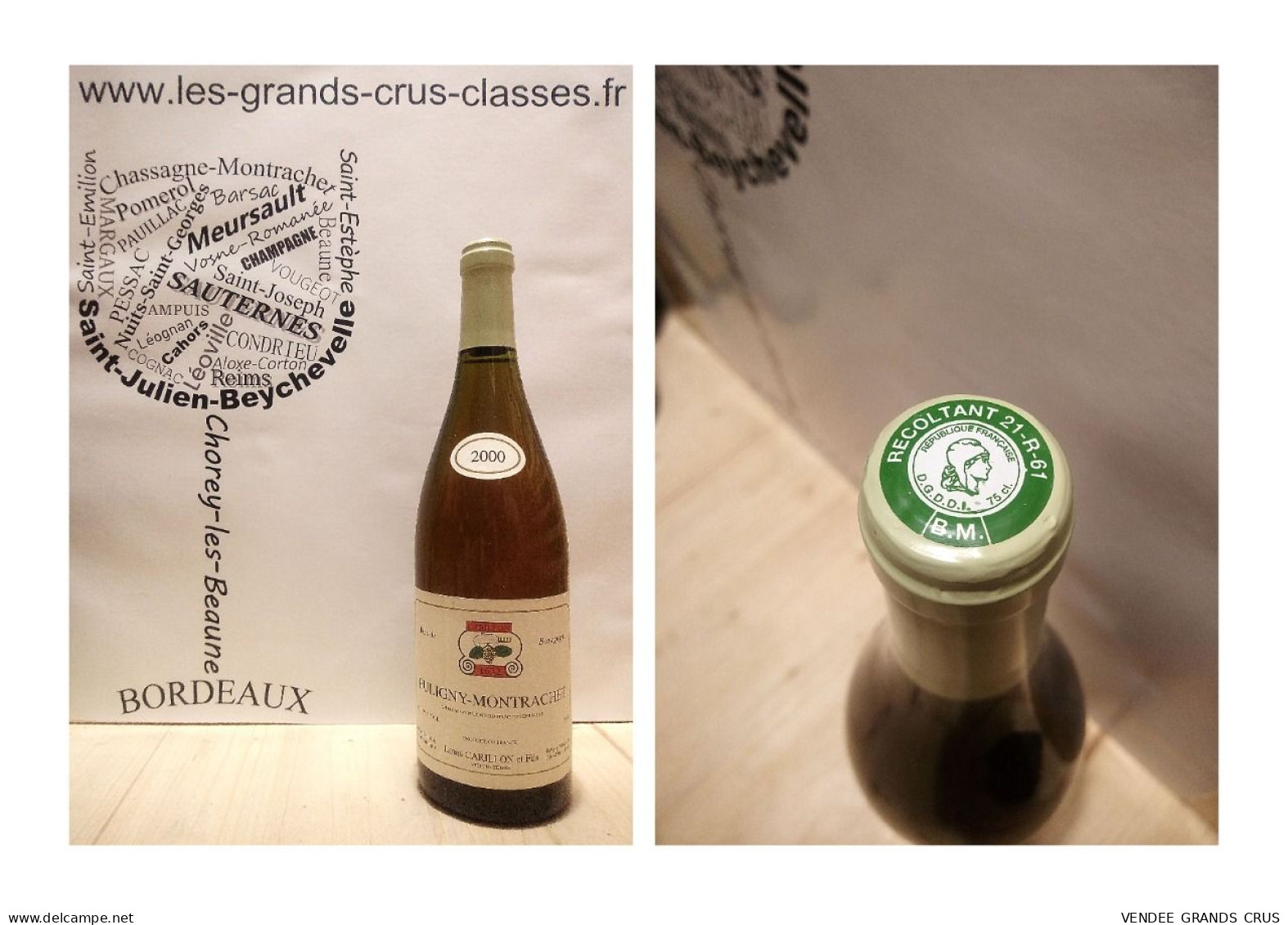 Puligny-Montrachet 2000 - Louis Carillon Et Fils - Puligny-Montrachet - 1 X 75 Cl - Blanc - Wein