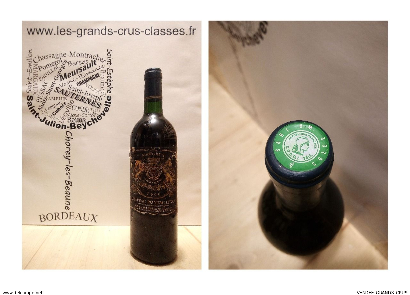 Château Pontac Lynch 1996 - Margaux - Cru Bourgeois - 1 X 75 Cl - Rouge - Wine