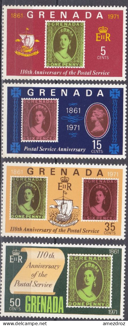 Grenade 1971 NMH ** 100em Année Du Service Postal   (J17) - Granada (...-1974)