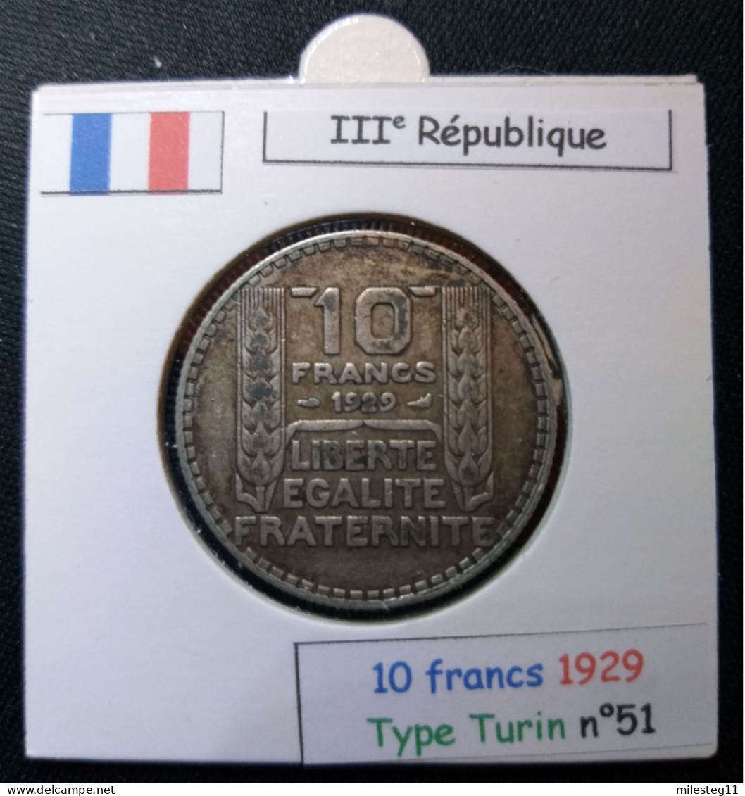 France 1929 10 Francs Type Turin (réf Gadoury N°801) En Argent - 10 Francs