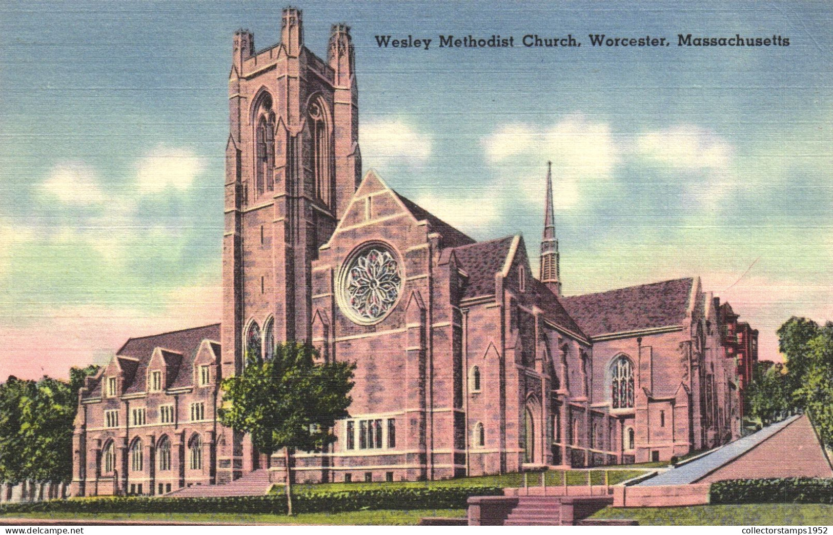 WORCESTER, MASSACHUSETTS, WESLEY METHODIST CHURCH, ARCHITECTURE, UNITED STATES - Worcester