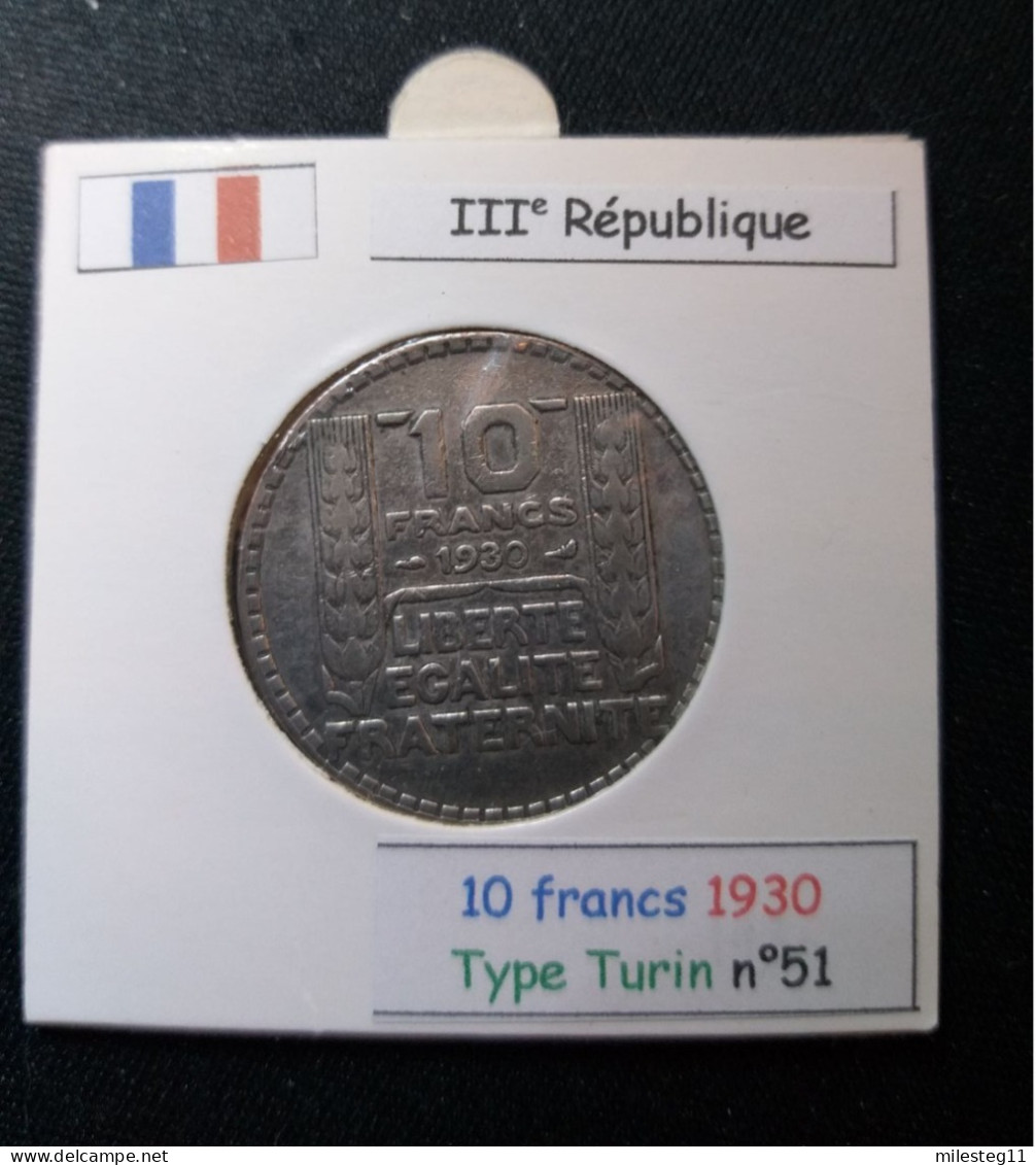 France 1930 10 Francs Type Turin (réf Gadoury N°801) En Argent - 10 Francs