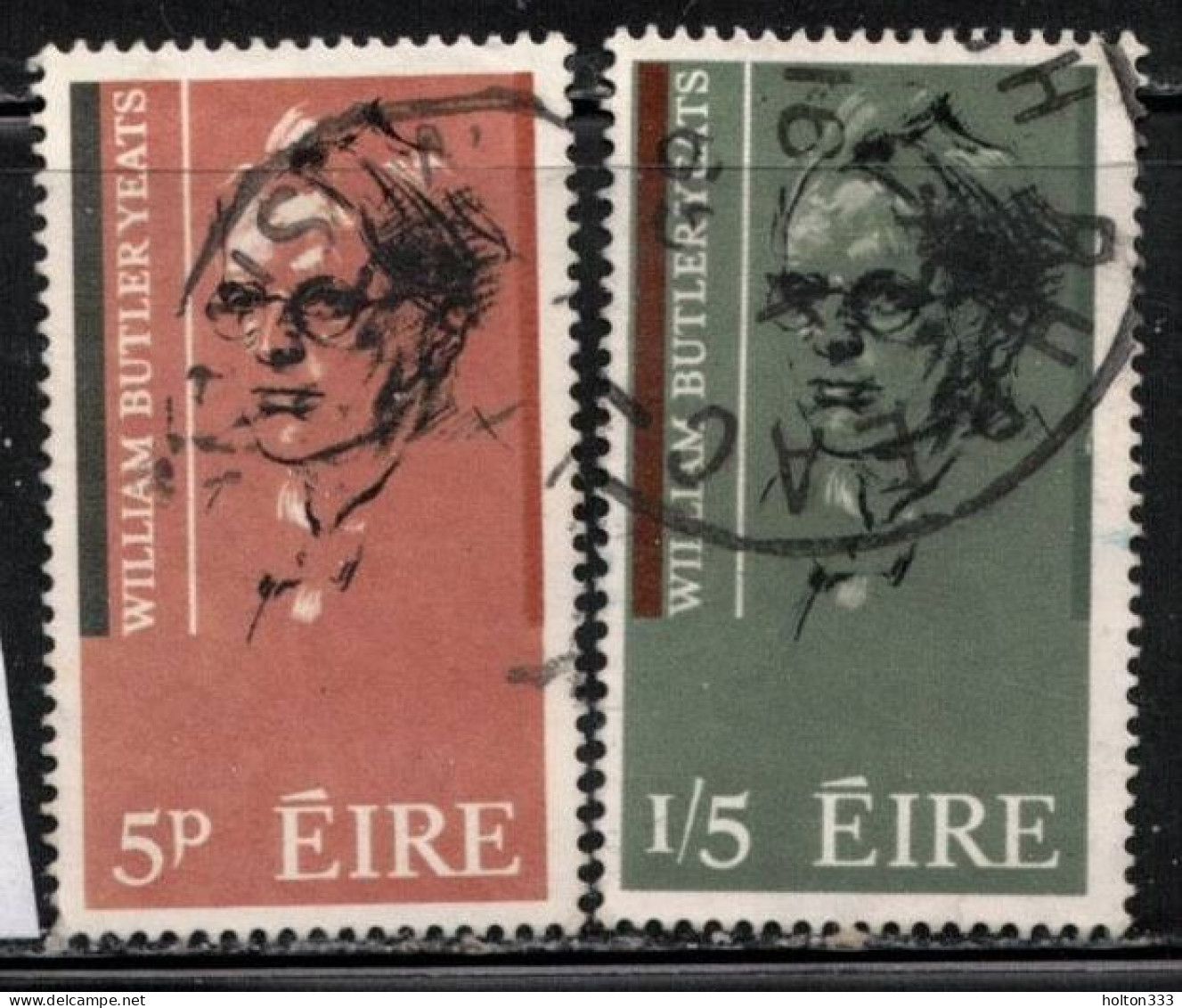 IRELAND Scott # 200-1 Used - William Butler Yeats A - Gebruikt