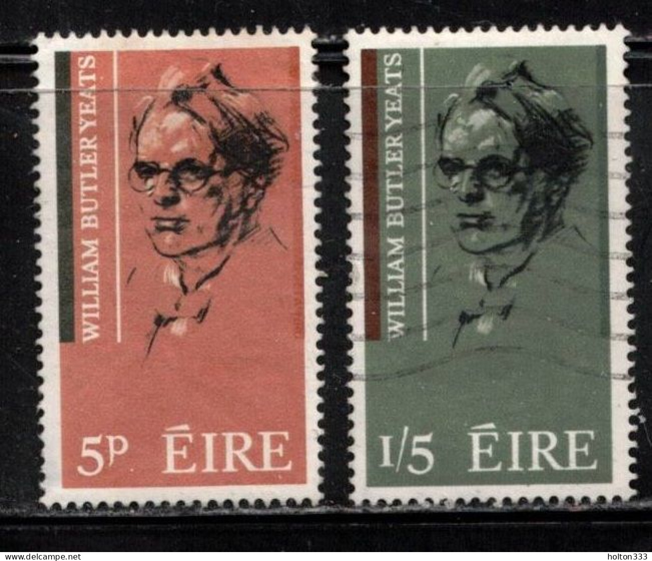 IRELAND Scott # 200-1 Used - William Butler Yeats C - Used Stamps