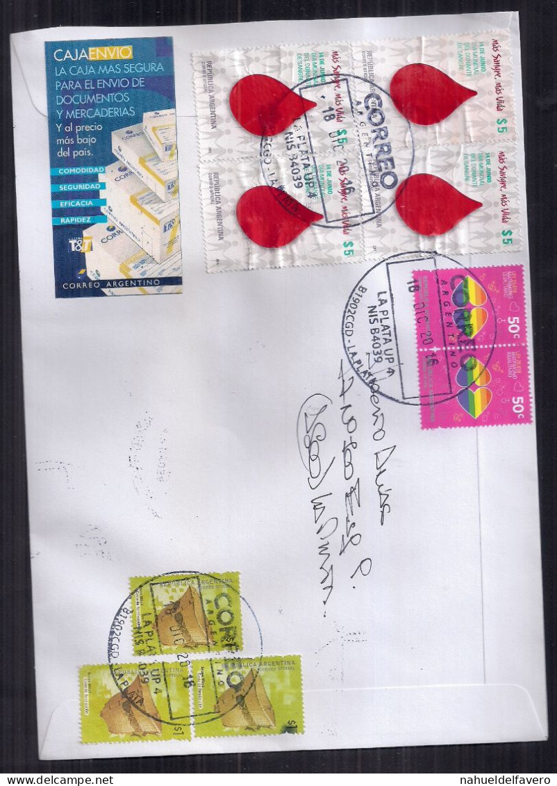 Enveloppe Argentine Distribuée Avec Des Timbres De Lutte Contre La Tuberculose Et Autres - Covers & Documents