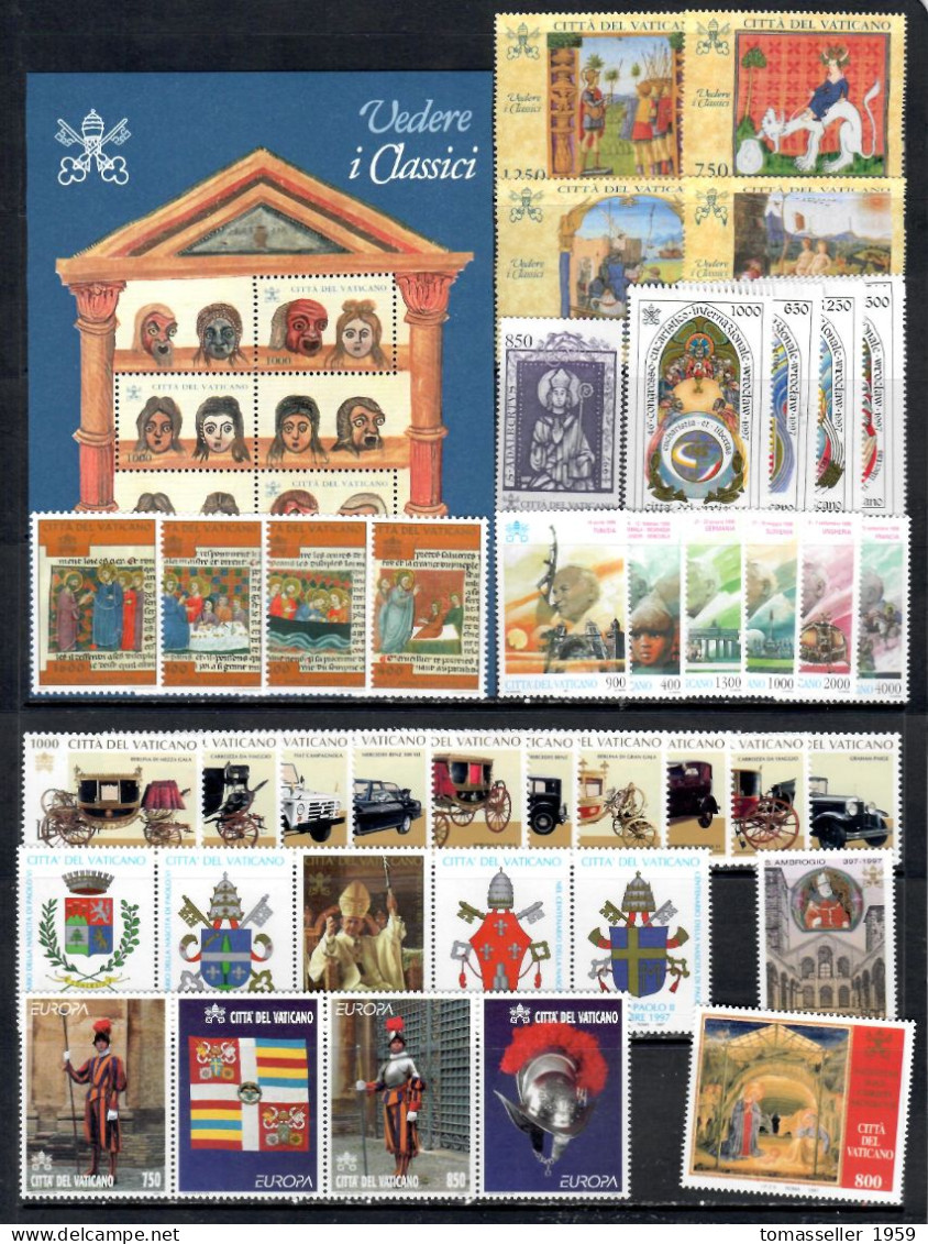 Vatican-1997 Full Year Set- 10 Issues.MNH** - Años Completos