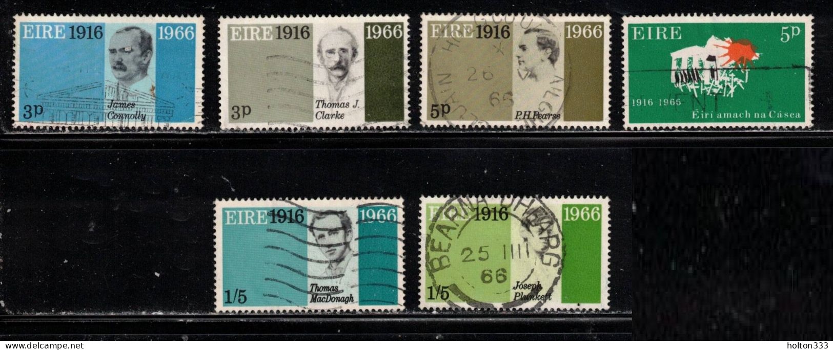 IRELAND Scott # 206-9, 212-3 Used - Easter Rebellion 50th Anniversary A - Oblitérés