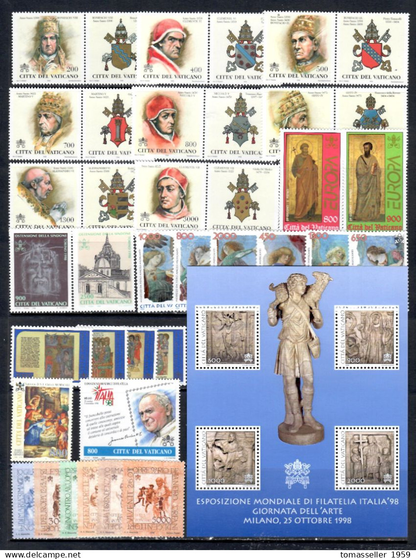 Vatican-1998 Full Year Set- 9 Issues.MNH** - Années Complètes