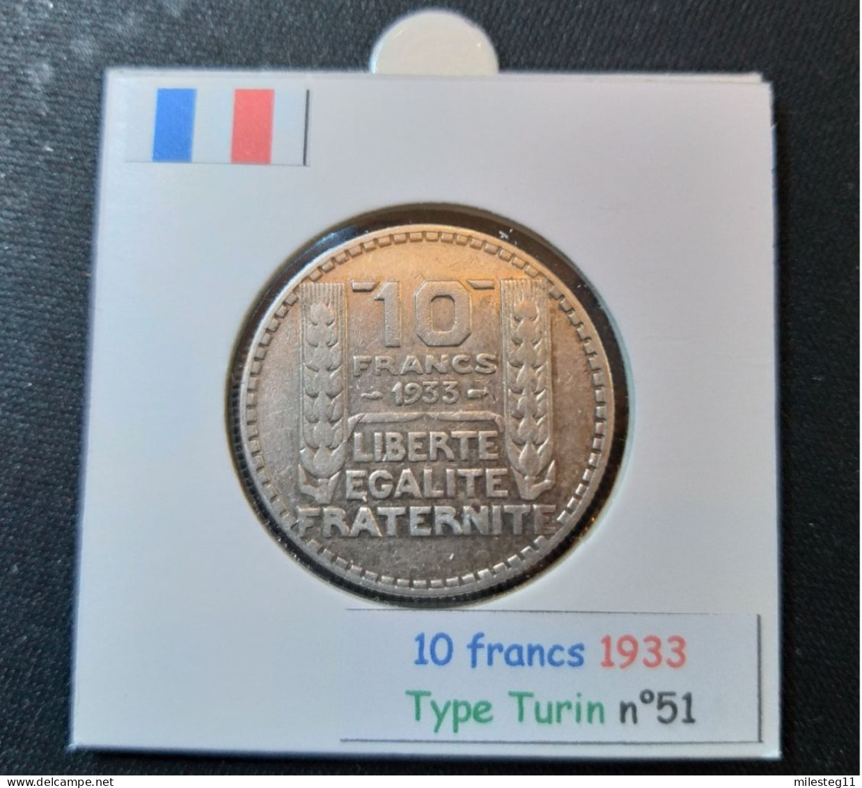 France 1933 10 Francs Type Turin (réf Gadoury N°801) En Argent - 10 Francs