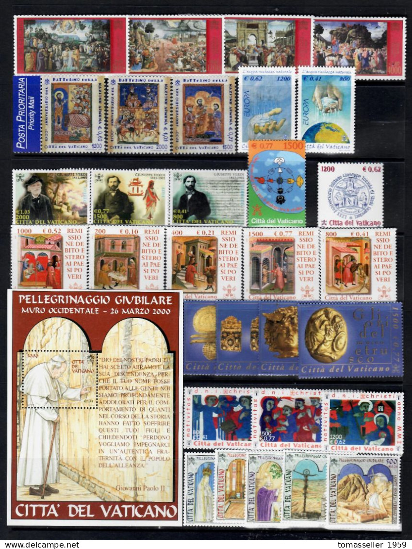 Vatican-2001 Full Year Set- 10 Issues.MNH** - Années Complètes