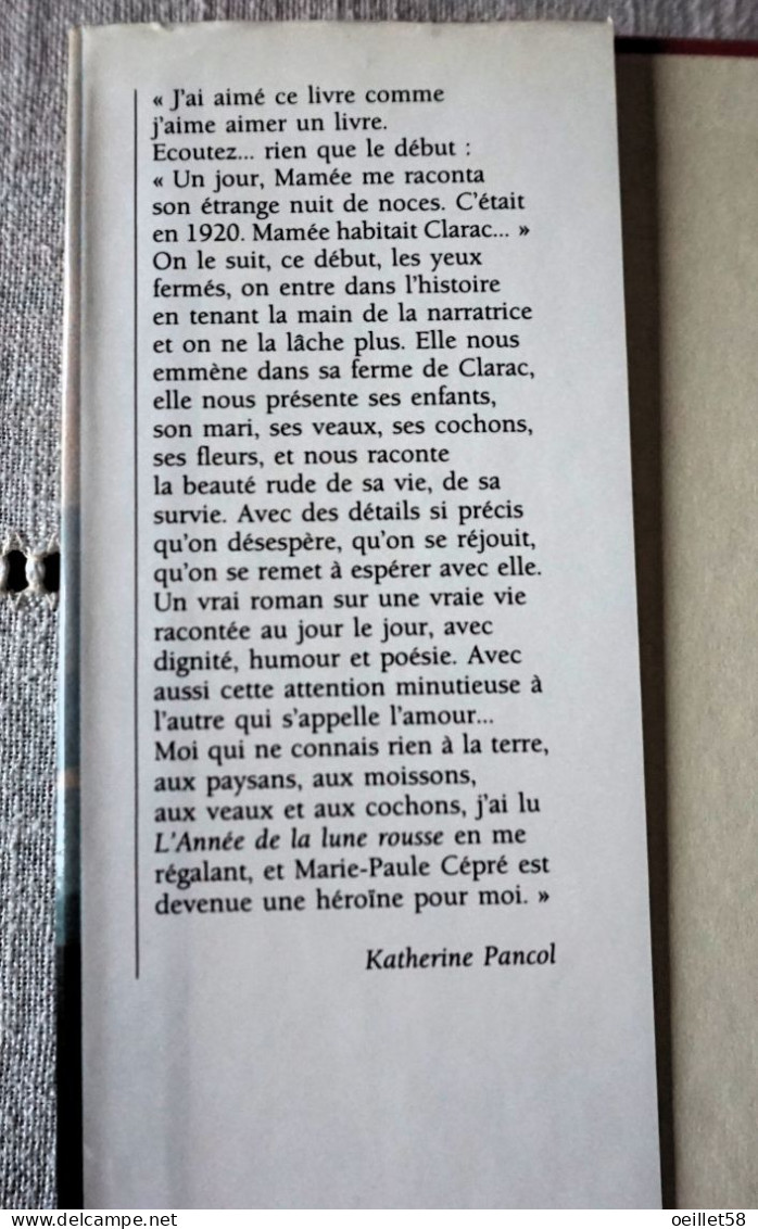 L'ANNEE DE LA LUNE ROUSSE (Marie Paule Cépré) - Aventure