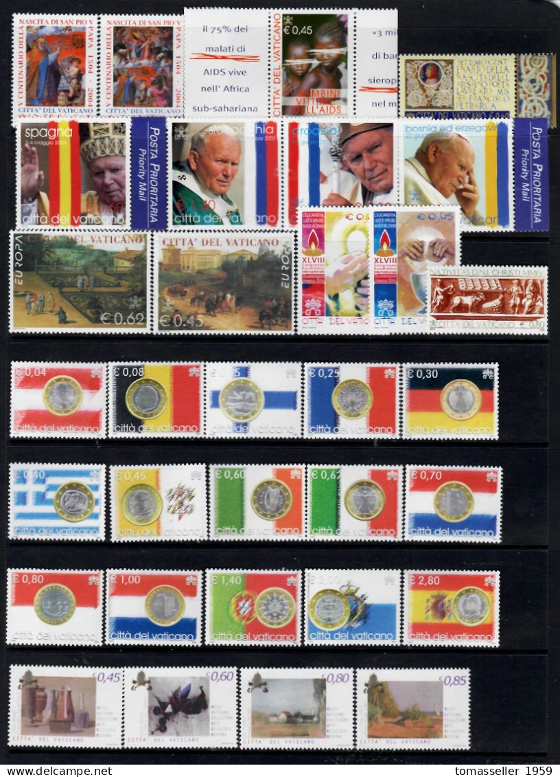 Vatican-2004 Full Year Set- 10 Issues.MNH** - Années Complètes