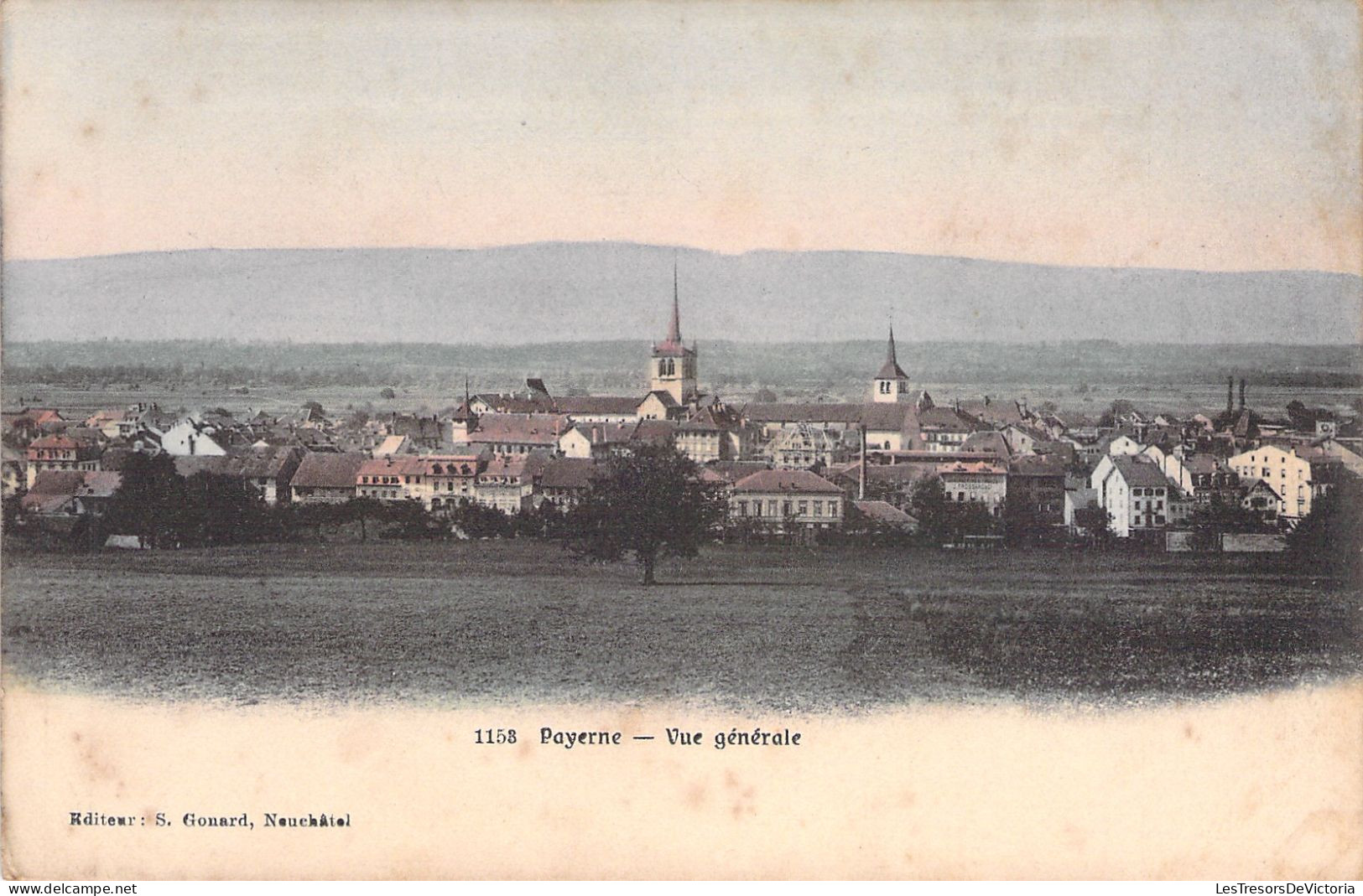 SUISSE - Payerne - Vue Generale - Colorisé - Editeur Gonard - Carte Postale Ancienne - Payerne