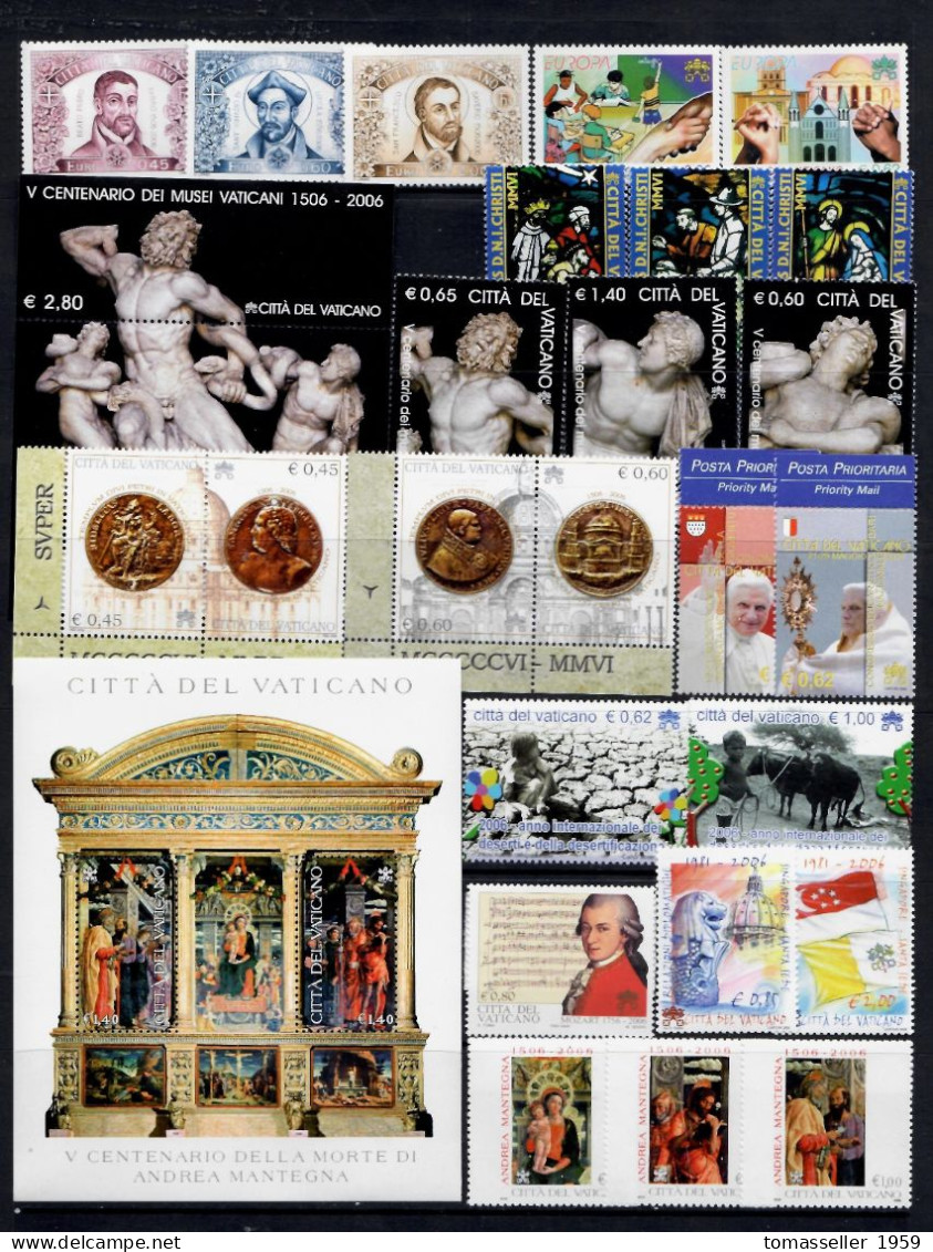 Vatican-2006 Full Year Set- 10 Issues.MNH** - Años Completos