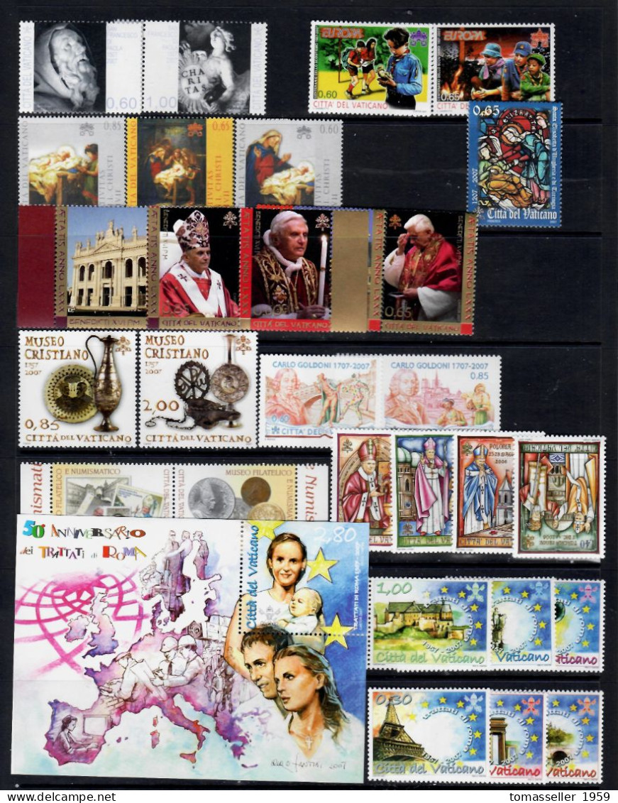 Vatican-2007 Full Year Set- 10 Issues.MNH** - Años Completos