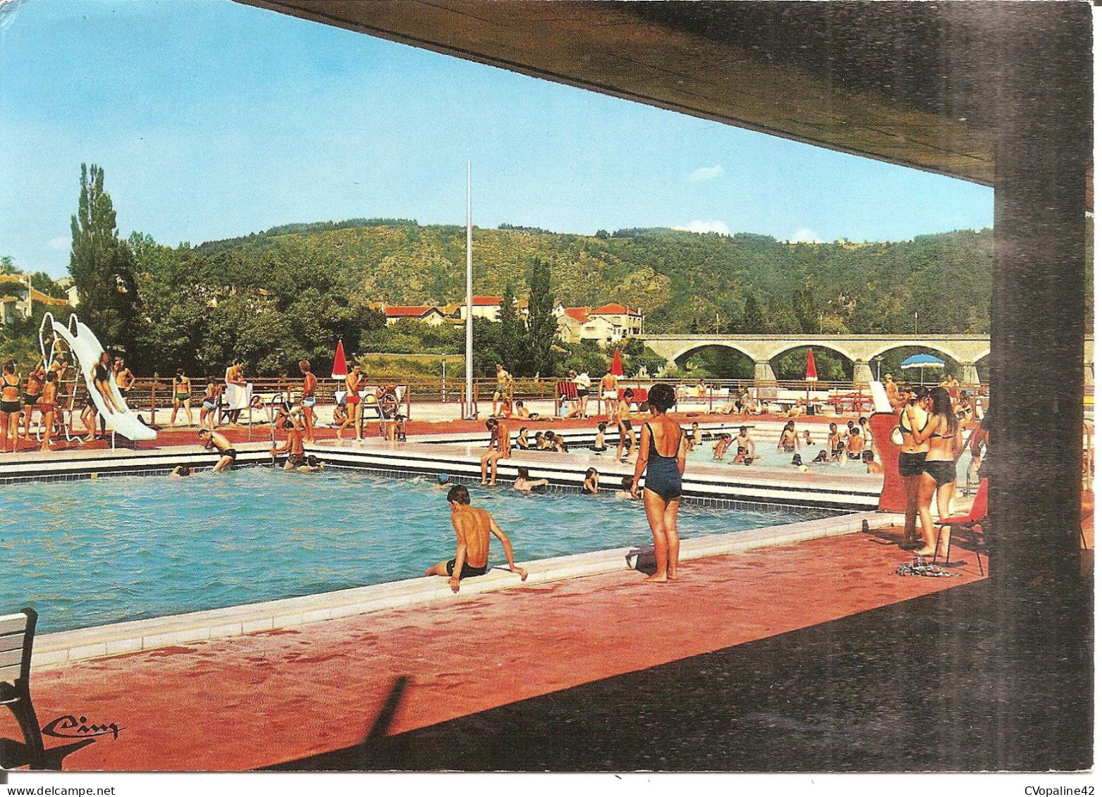 RETOURNAC (43) La Piscine - Arch. : Service Des Ponts Et Chaussées Et La Municipalité  En 1970   CPSM  GF - Retournac