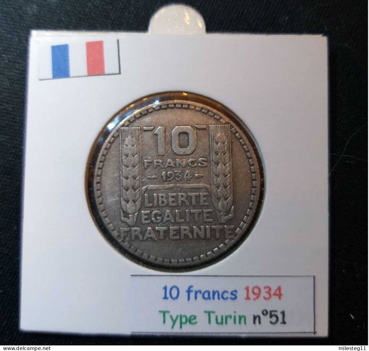 France 1934 10 Francs Type Turin (réf Gadoury N°801) En Argent - 10 Francs