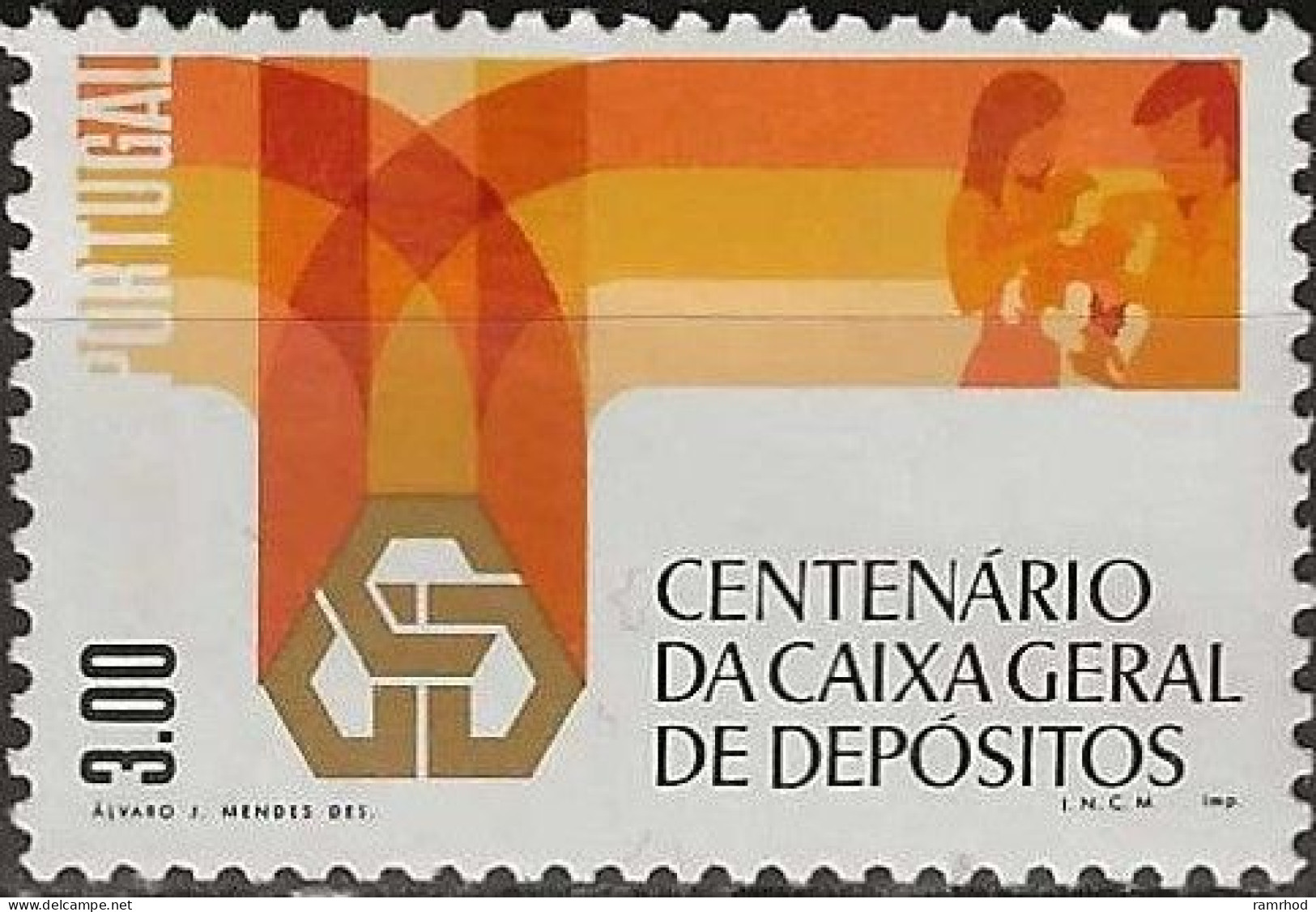 PORTUGAL 1976 Centenary Of National Trust Fund Bank - 3e. - Bank Emblem MH - Neufs