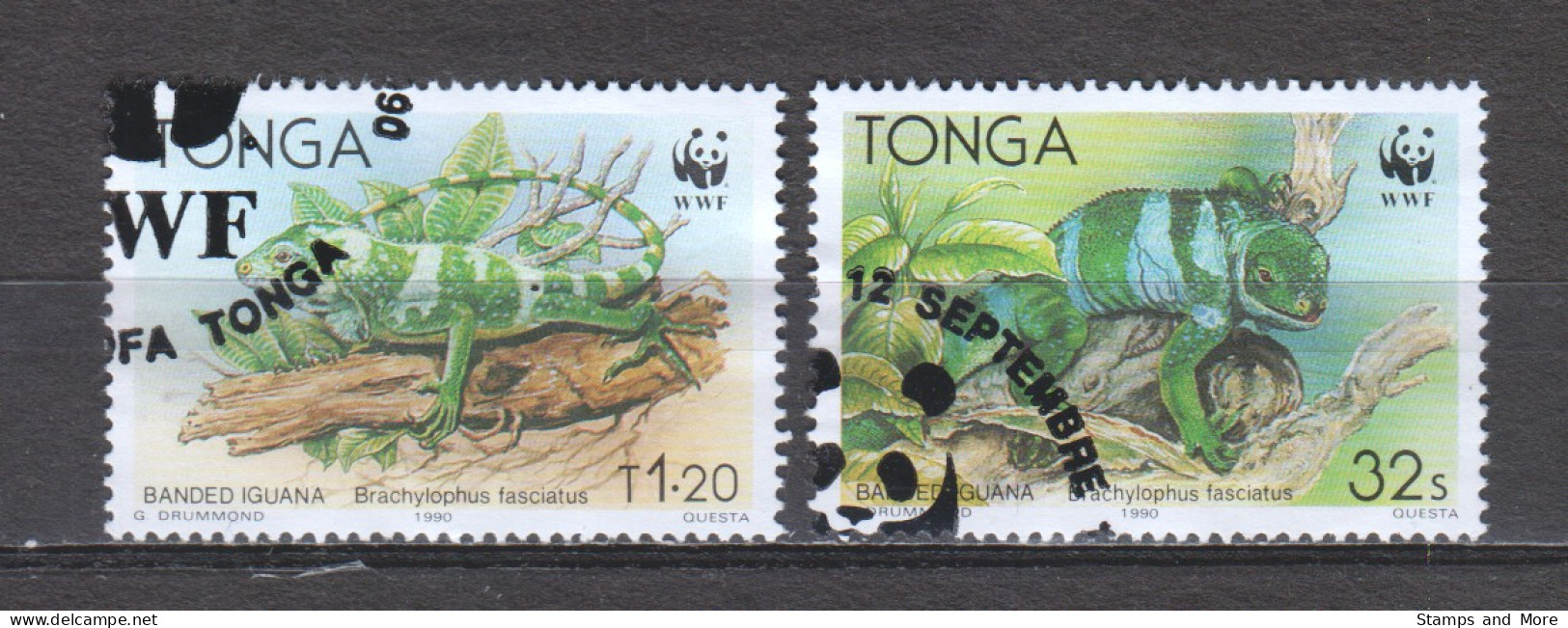Tonga 1990 Mi 1140 +1143 WWF IGUANAS  - Oblitérés